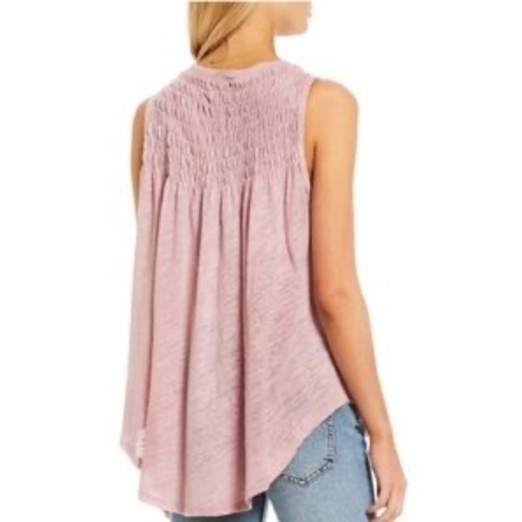We The Free Anthropologie New To Town Tank Top Woman's XS Oversized Pink EUC - Picture 3 of 12